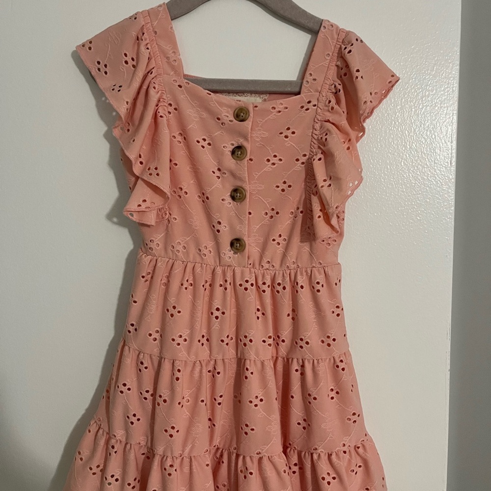 Pink Ruffled Kids Dress